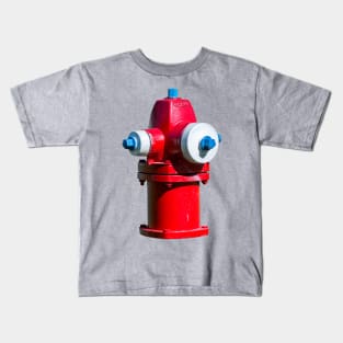 Red White and Blue Waterous Fire Hydrant Kids T-Shirt